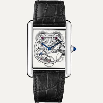 cartier tank louis cartier sapphire skeleton|cartier sapphire watch.